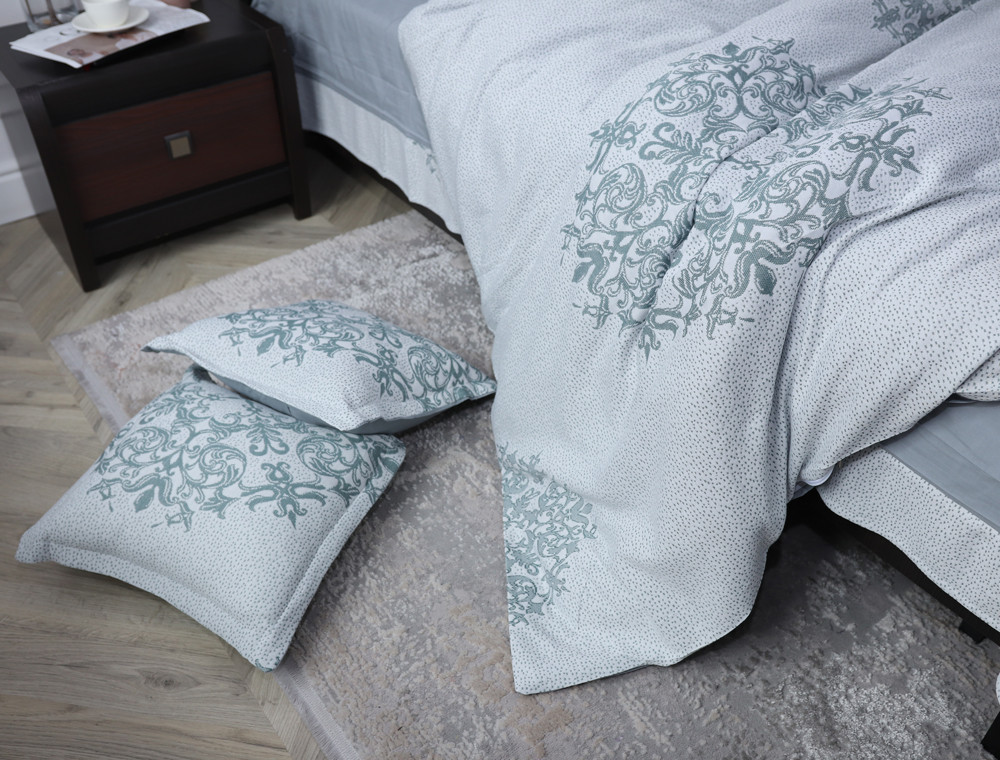 Євро-максі набір постільної білизни 200*230 із Трикотажу (В'язка) №500-05 Черешенка™