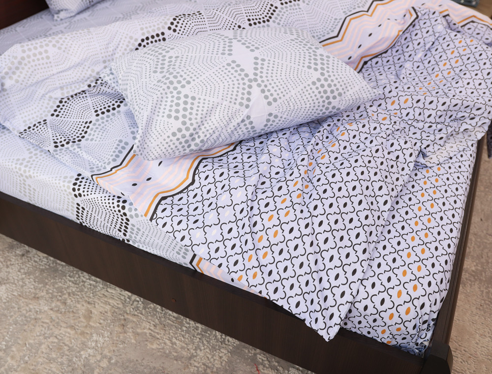 Полуторний набір постільної білизни 150*220 із Бязі "Gold" №155034 Черешенка™