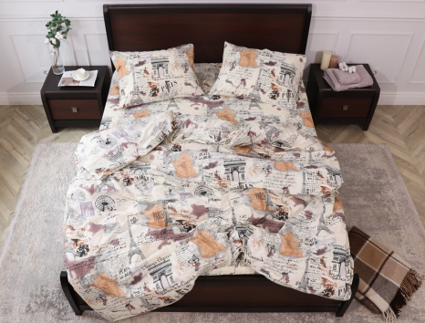 Двоспальний набір постільної білизни 180*220 із Бязі "Gold" №157051 Черешенка™