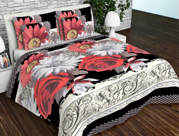 Ткань для постельного белья Бязь "Gold" Lux "Коллаборация цветов" GL1104