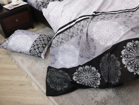 Полуторний набір постільної білизни 150*220 із Бязі "Gold" №151433 Черешенка™