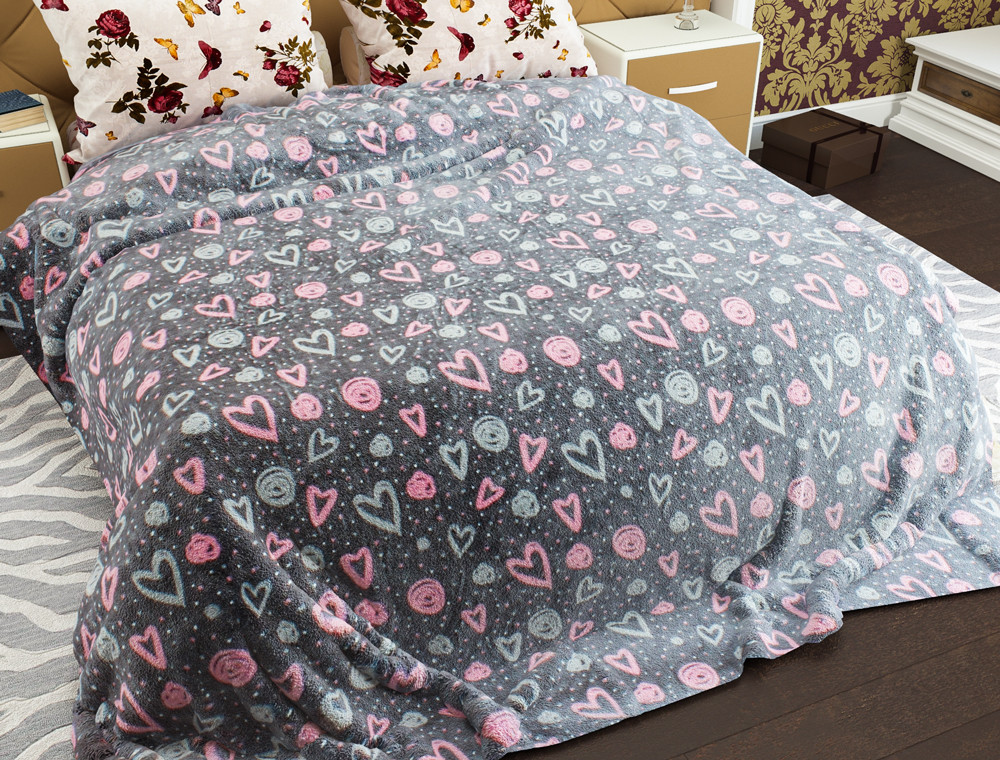 Полуторний флісовий плед №33474