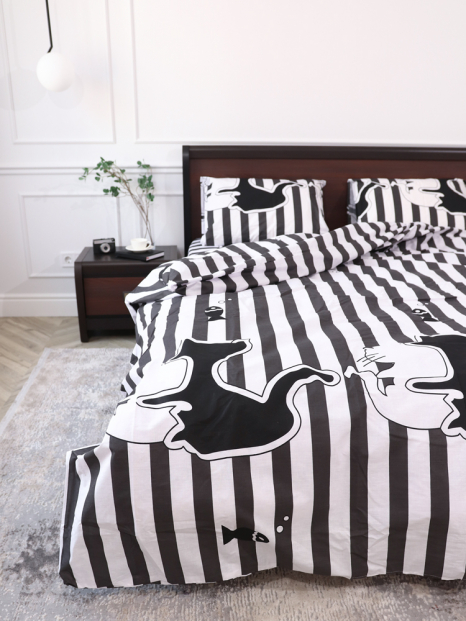 Семейный набор хлопкового постельного белья из Бязи "Gold" №151562 Черешенка™