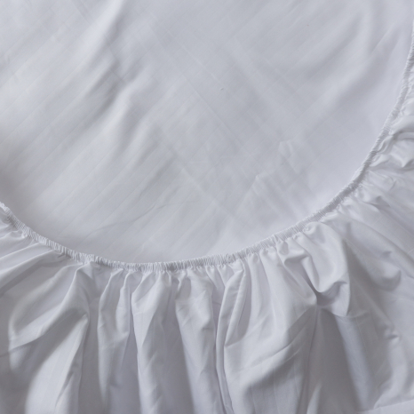 Простирадло на резинці (90*200*25) однотонне біле №1111