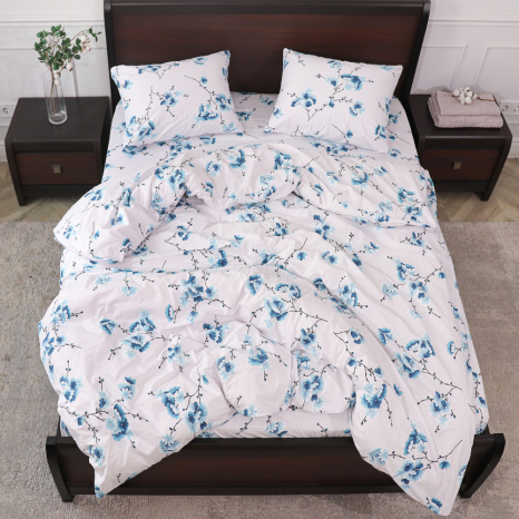 Семейный набор хлопкового постельного белья из Бязи "Gold" №154002 Черешенка™