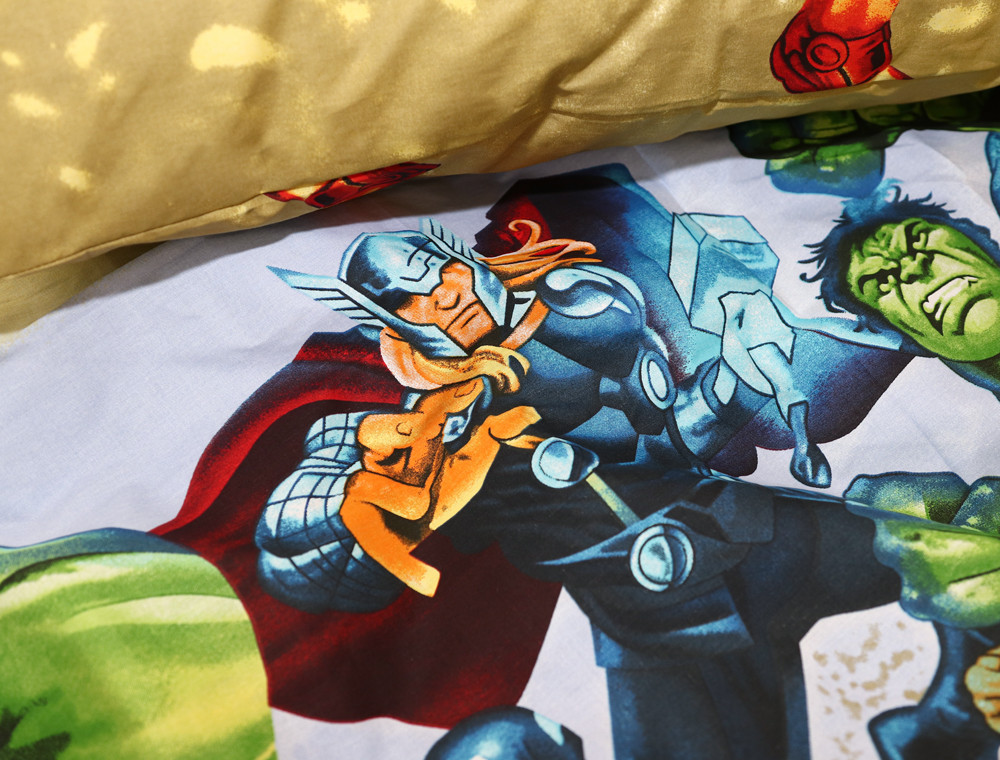 Полуторний набір постільної білизни 150*220 із Бязі "Gold" №16177 Черешенка™