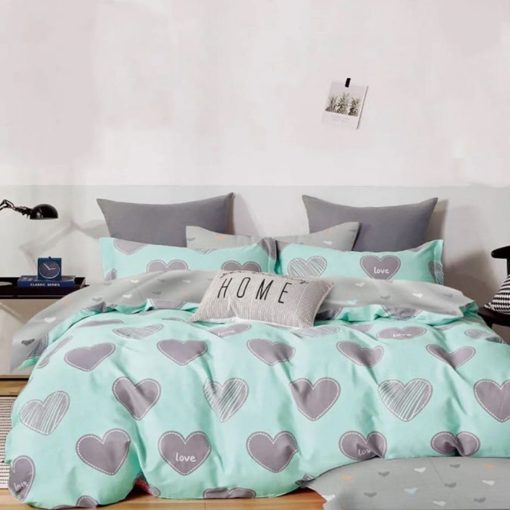 Евро макси набор постельного белья 200*220 из Бязи "Gold" с простынью на резинке №143064AB Черешенка™