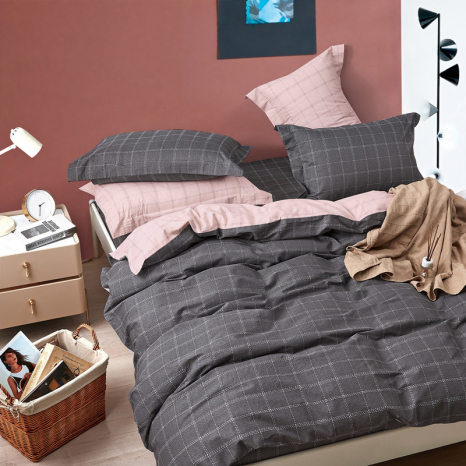 Сімейний набір постільної білизни із Сатину №44332AB Черешенка™