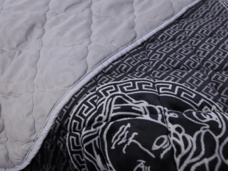 Двоспальне флісове стьобане покривало №55094R