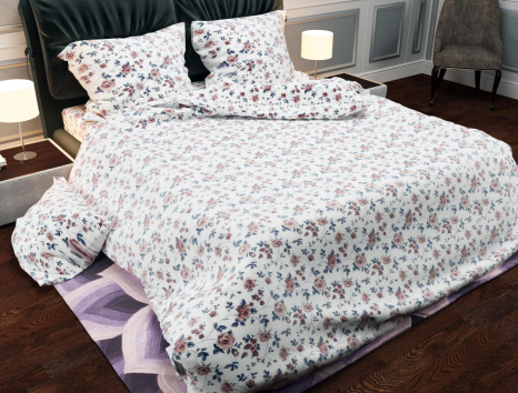 Тканина для постільної білизни Бязь "Gold" Lux "Квітковий принт (дрібний)"GL1001