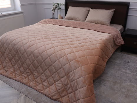 Полуторне флісове стьобане покривало №55069R