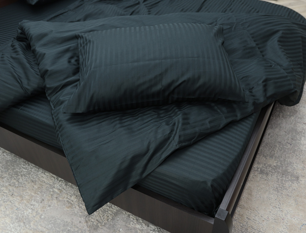 Евро макси набор постельного белья 200*220 из Страйп Сатина №544007