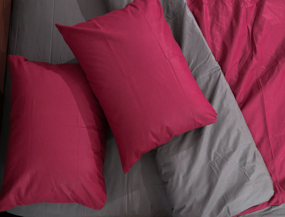 Полуторный набор однотонного постельного белья 150*220 из Бязи "Gold" №151564AB Черешенка™