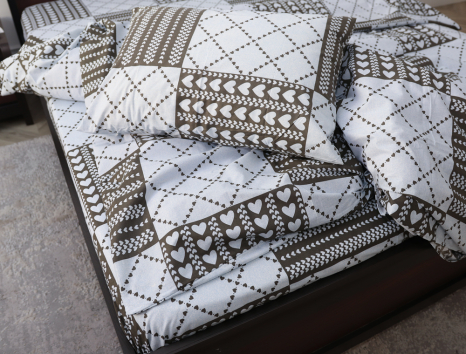 Полуторний набір постільної білизни 150*220 із Бязі "Gold" №153486 Черешенка™