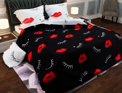 Двоспальний набір постільної білизни 180*220 із Бязі "Gold" №154262AB Черешенка™