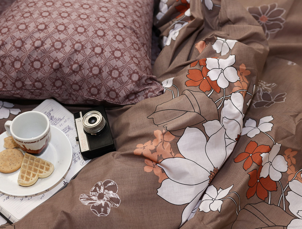 Полуторний набір постільної білизни 150*220 із Бязі "Gold" №154110AB Черешенка™