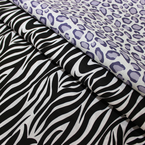 Ткань для постельного белья Бязь "Gold" Lux "ЗЕБРА" GL1416 (A+B) - (50м+50м)