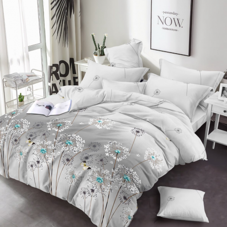 Тканина для постільної білизни Бязь "Gold" Lux GL3531grey-gold