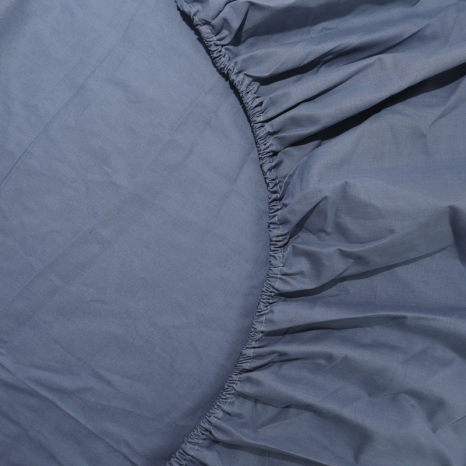Простирадло на резинці (180*200*25) сіро-блакитне №1061