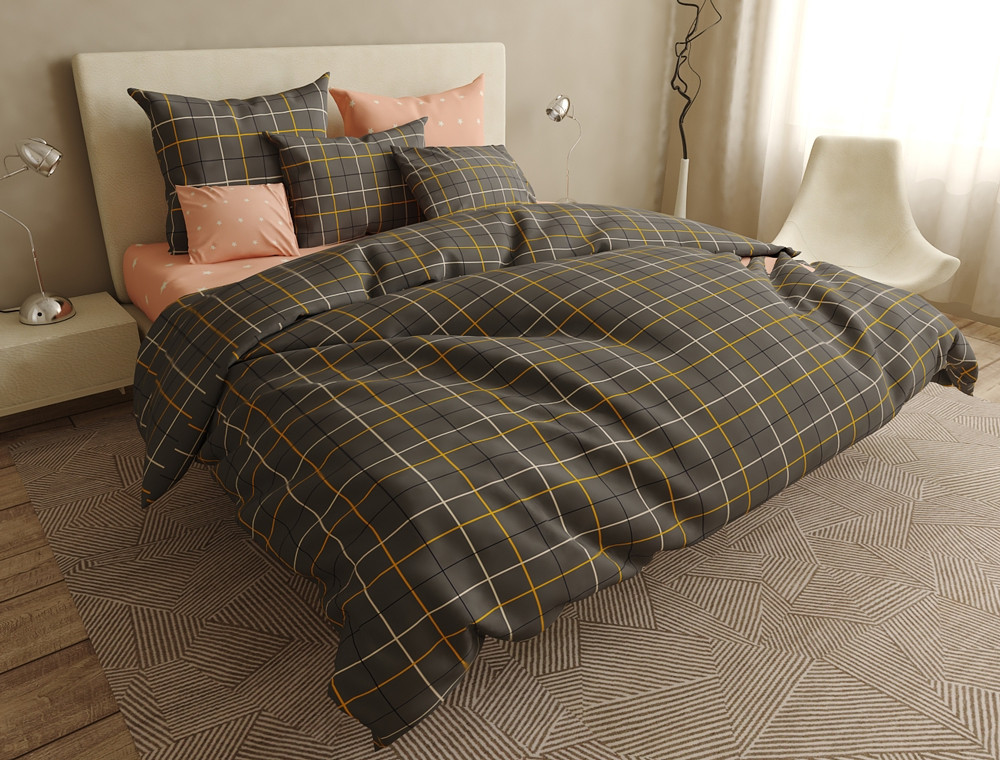 Двоспальний набір постільної білизни 180*220 із Бязі "Gold" №154575AB Черешенка™