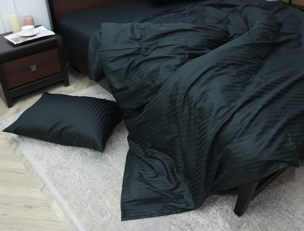 Семейный набор хлопкового постельного белья из Страйп Сатина №544007