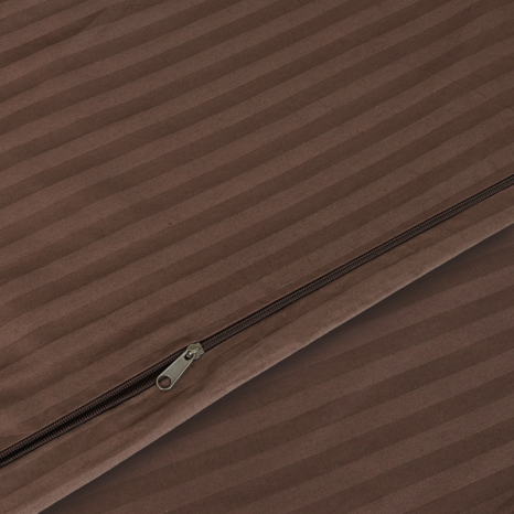 Сімейний набір постільної білизни з Страйп Сатину з простирадлом на резинці №551312