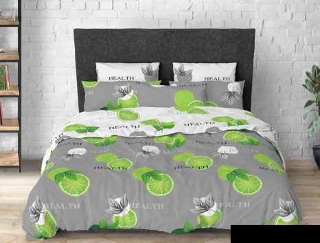 Ткань для постельного белья Бязь "Gold" Lux "Такой свежий лемон" GL4944 (A+B) - (50м+50м)