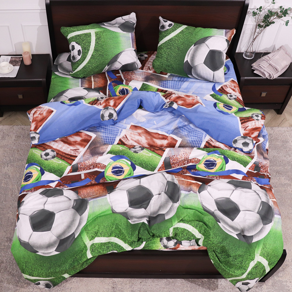 Полуторний набір постільної білизни 150*220 із Бязі "Gold" №157676 Черешенка™