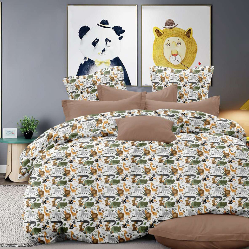 Тканина для постільної білизни Бязь "Gold" Lux дитяча GL16520grey