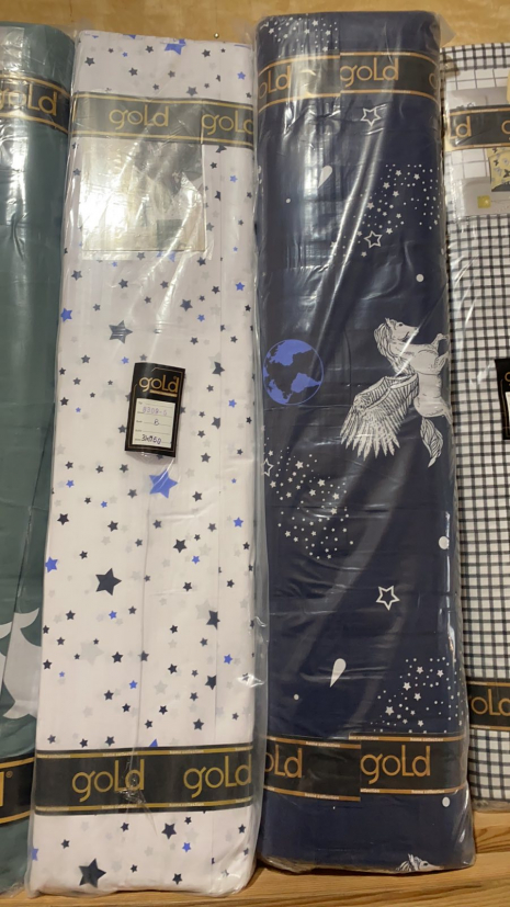 Ткань для постельного белья Бязь "Gold" Lux "Волшебный единорог" GL1385 (A+B) - (50м+50м)