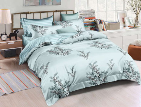 Евро макси набор постельного белья 200*220 из Сатина №3410AB Черешенка™