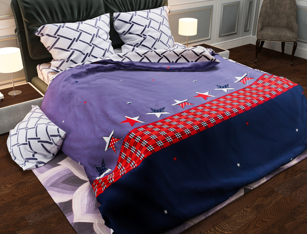 Ткань для постельного белья Бязь "Gold" Lux GL3838R (A+B) - (50м+50м)