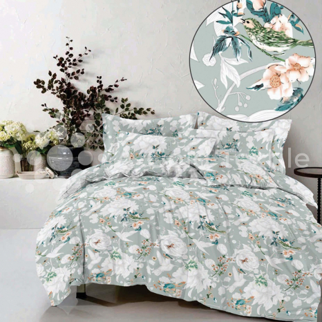 Ткань для постельного белья Бязь "Gold" Lux GL3491green