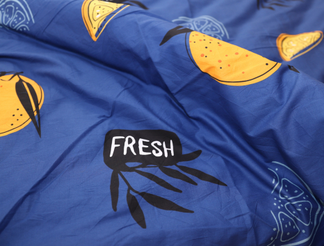 Полуторный набор постельного белья 150*220 из Сатина №052AB Черешенка™