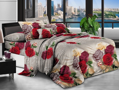 Евро набор постельного белья 200*220 из поликотона №20888 Черешенка™