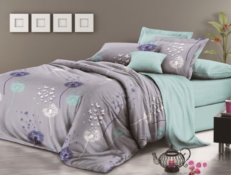 Полуторний набір постільної білизни 150*220 із Бязі "Gold" №157394AB Черешенка™