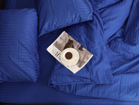 Сімейний набір постільної білизни зі Страйп Сатину №544030 KRISPOL™