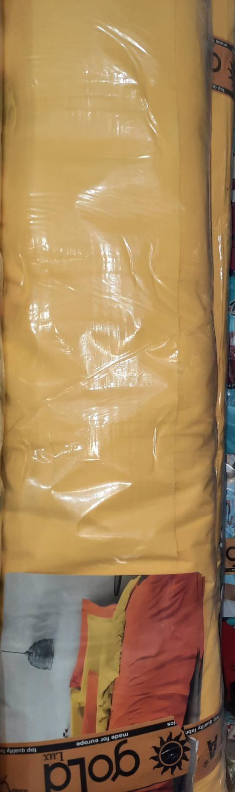 Тканина для постільної білизни Бязь "Gold" Lux однотонна GLyellow&orange (A+B) - (50м+50м)