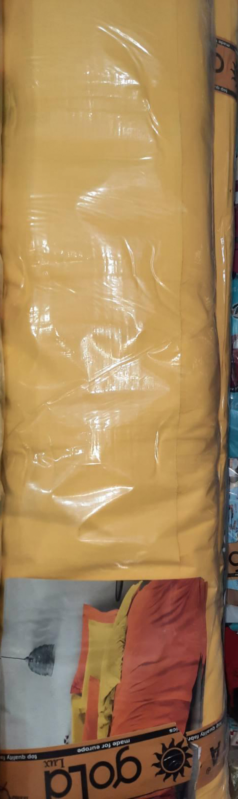 Тканина для постільної білизни Бязь "Gold" Lux однотонна GLyellow&orange (A+B) - (50м+50м)