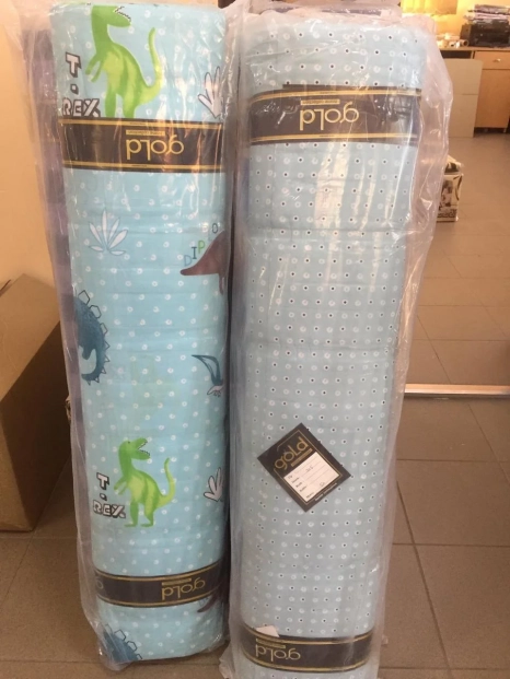 Тканина для постільної білизни Бязь "Gold" Lux дитяча "Динозаври" GLB179 (A+B) - (50м+50м)