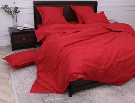 Евро макси набор постельного белья 200*230 из Страйп Сатина D-014