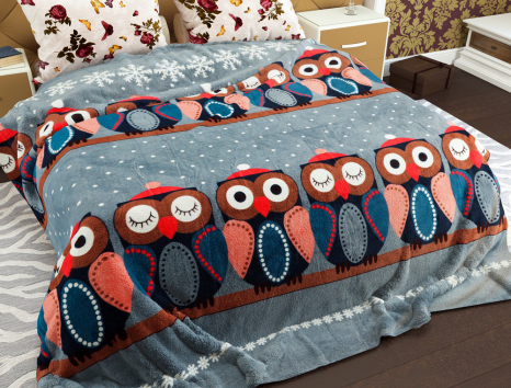 Двуспальный флисовый плед №33875