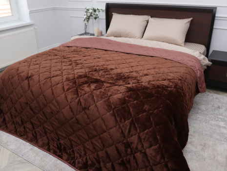 Полуторне флісове стьобане покривало №55065R