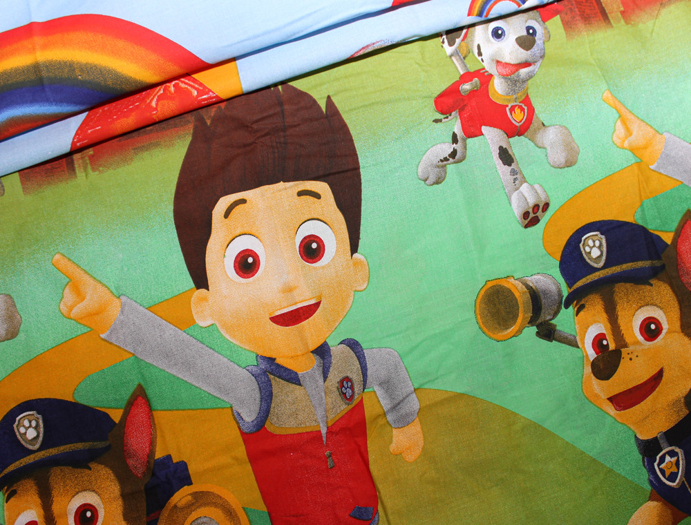Тканина для постільної білизни Бязь "Gold" Lux дитяча "Щенячий патруль" GLB079