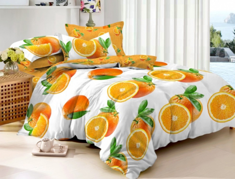 Евро макси набор постельного белья 200*220 из Сатина №004 Черешенка™