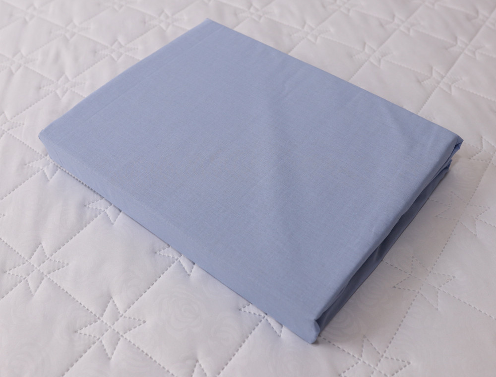 Простирадло на резинці (160*200*25) світло-блакитне №1064