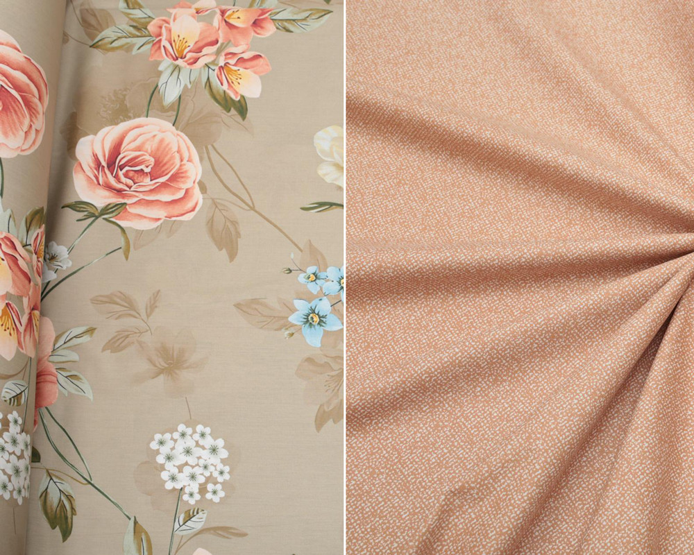 Ткань для постельного белья Сатин S-273 (A+B) - (60м+60м)