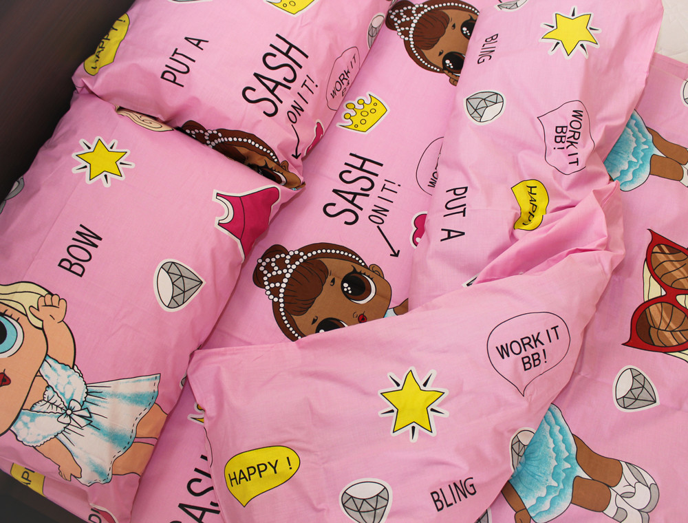 Полуторний набір постільної білизни 150*220 із Бязі "Gold" №167470 Черешенка™