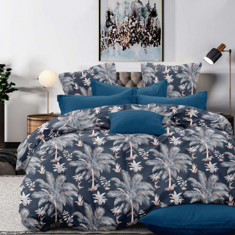 Ткань для постельного белья Бязь "Gold" Lux GL3418blue