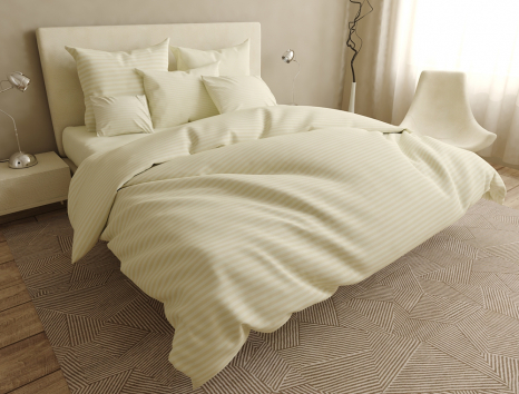 Двоспальний набір постільної білизни 180*220 із Бязі "Gold" з простирадлом на резинці №1410023 Черешенька™